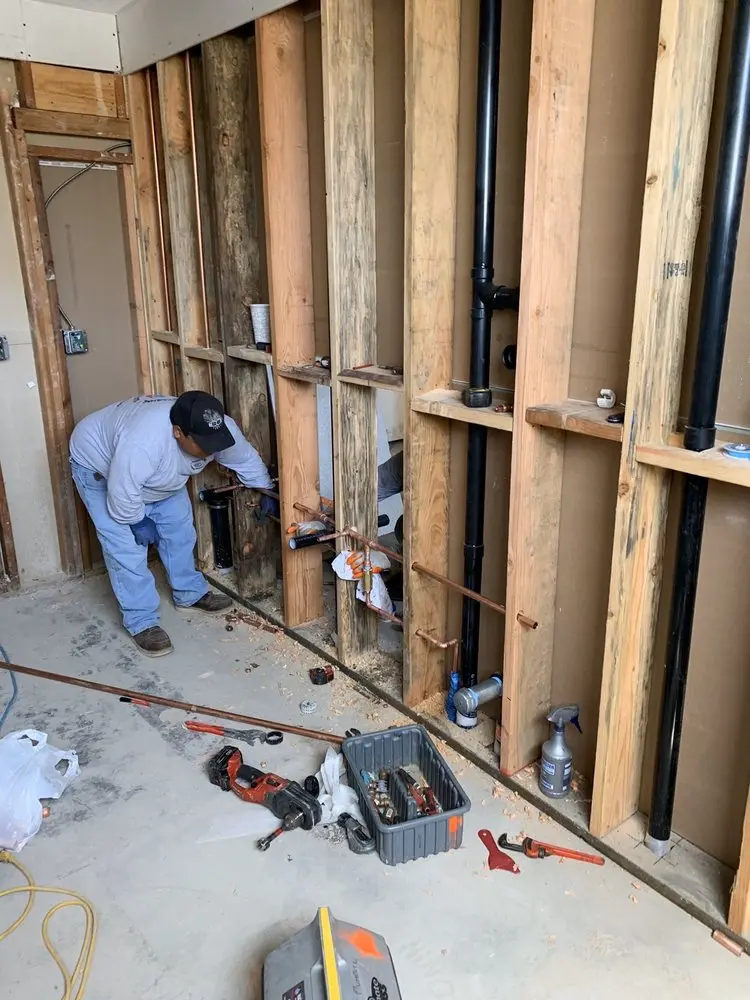 Commercial rough-in plumbing for Gas Line Repair in Ludlow